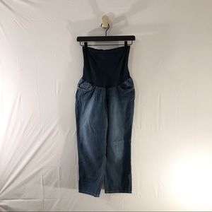 Maternity Indigo Blue denim capris